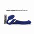 Vibrating Multi Orgasm Bendable Strap-on Color Blue