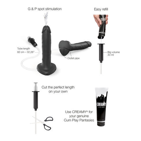 Squirting Dildo Cum Realistic Color Black