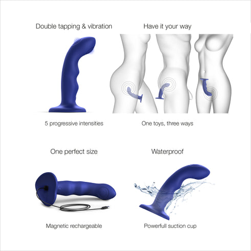 Tapping Dildo Wave Color Blue