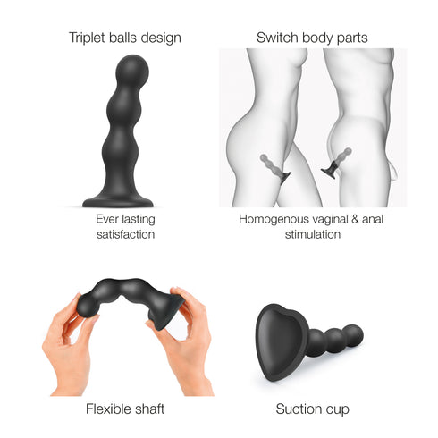 Dildo Plug Balls Color Black