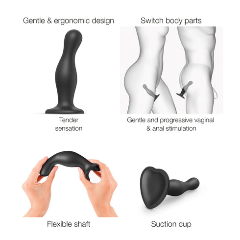 Dildo Plug Curvy Color Black