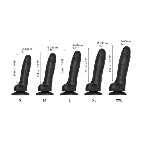 Sliding Skin Realistic Dildo Color Black