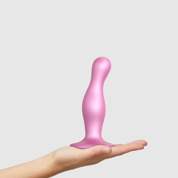 Dildo Plug Curvy Color Metallic Light Pink