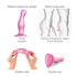 Dildo Plug Curvy Color Metallic Light Pink