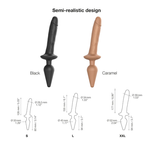 Switch Plug-in Realistic Dildo Caramel