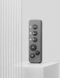 Rechargeable Strap-on-Me remote control designed for easy wireless operation and convenient use