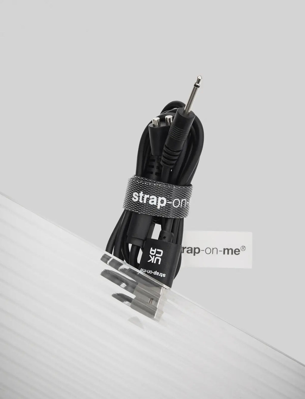 Strap-on-Me dual-head USB charger designed for rechargeable vibrating bendable devices with remote control compatibility