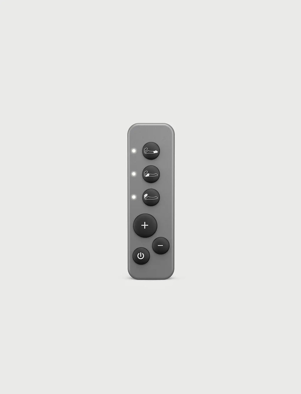 Rechargeable Strap-on-Me remote control designed for easy wireless operation and convenient use