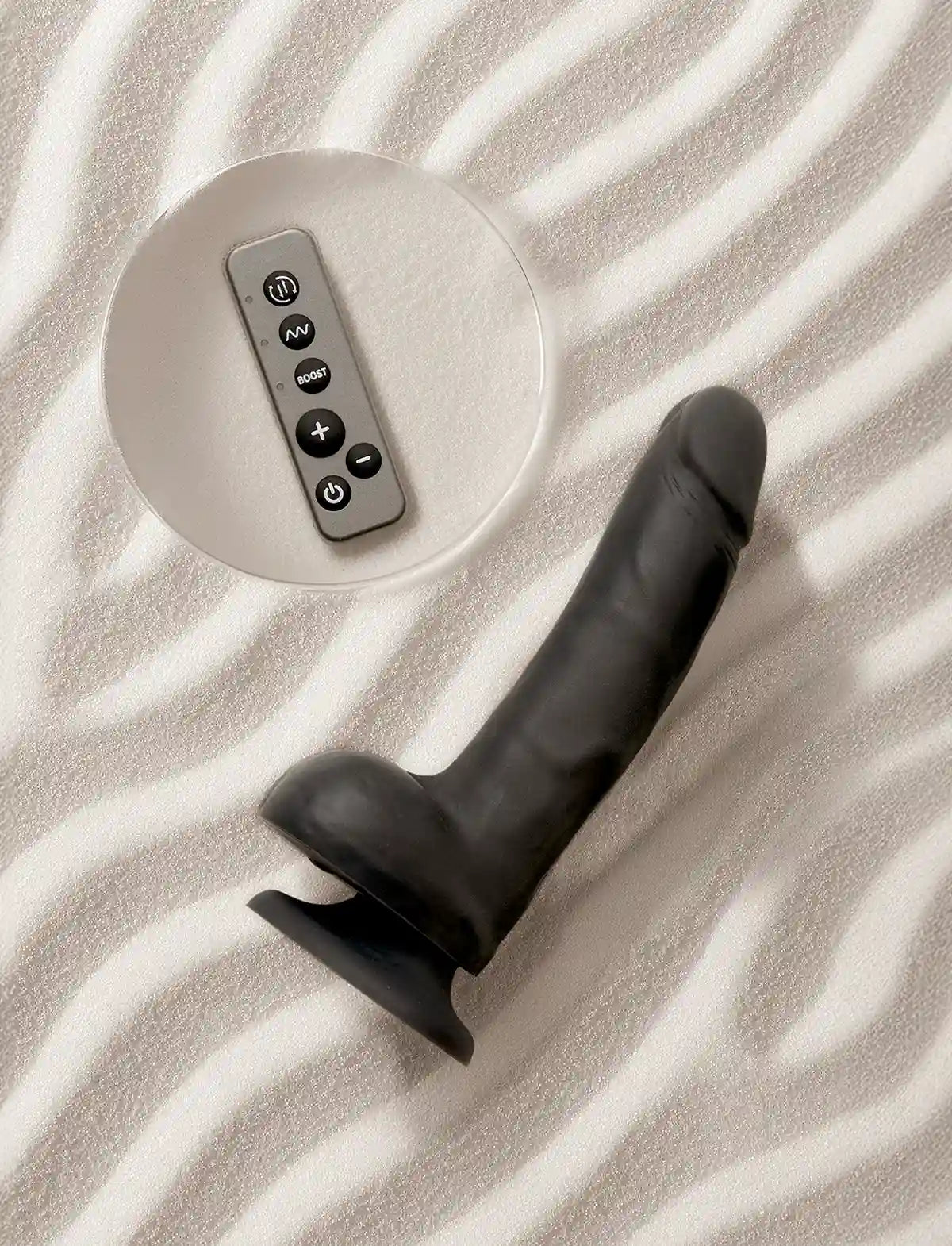 Rotating vibrating realistic dildo, vanilla design, Strap-On-Me collection