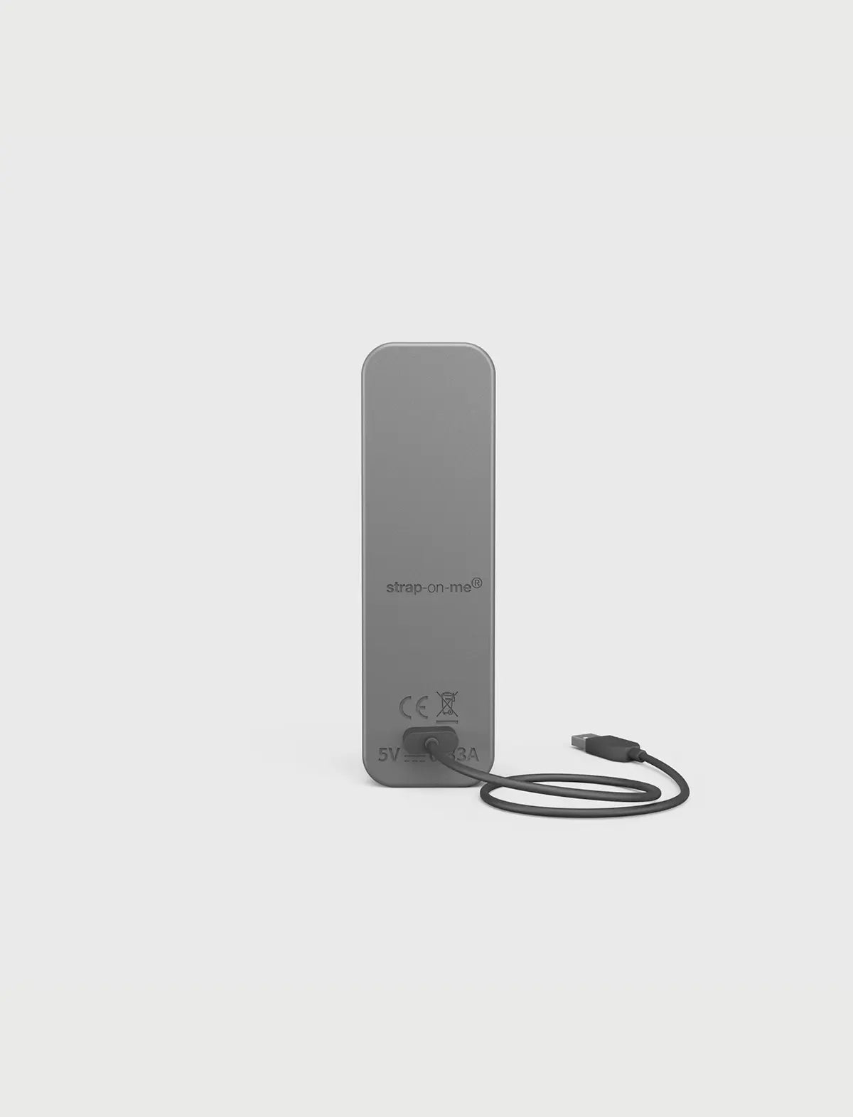 Rechargeable Strap-on-Me remote control designed for easy wireless operation and convenient use