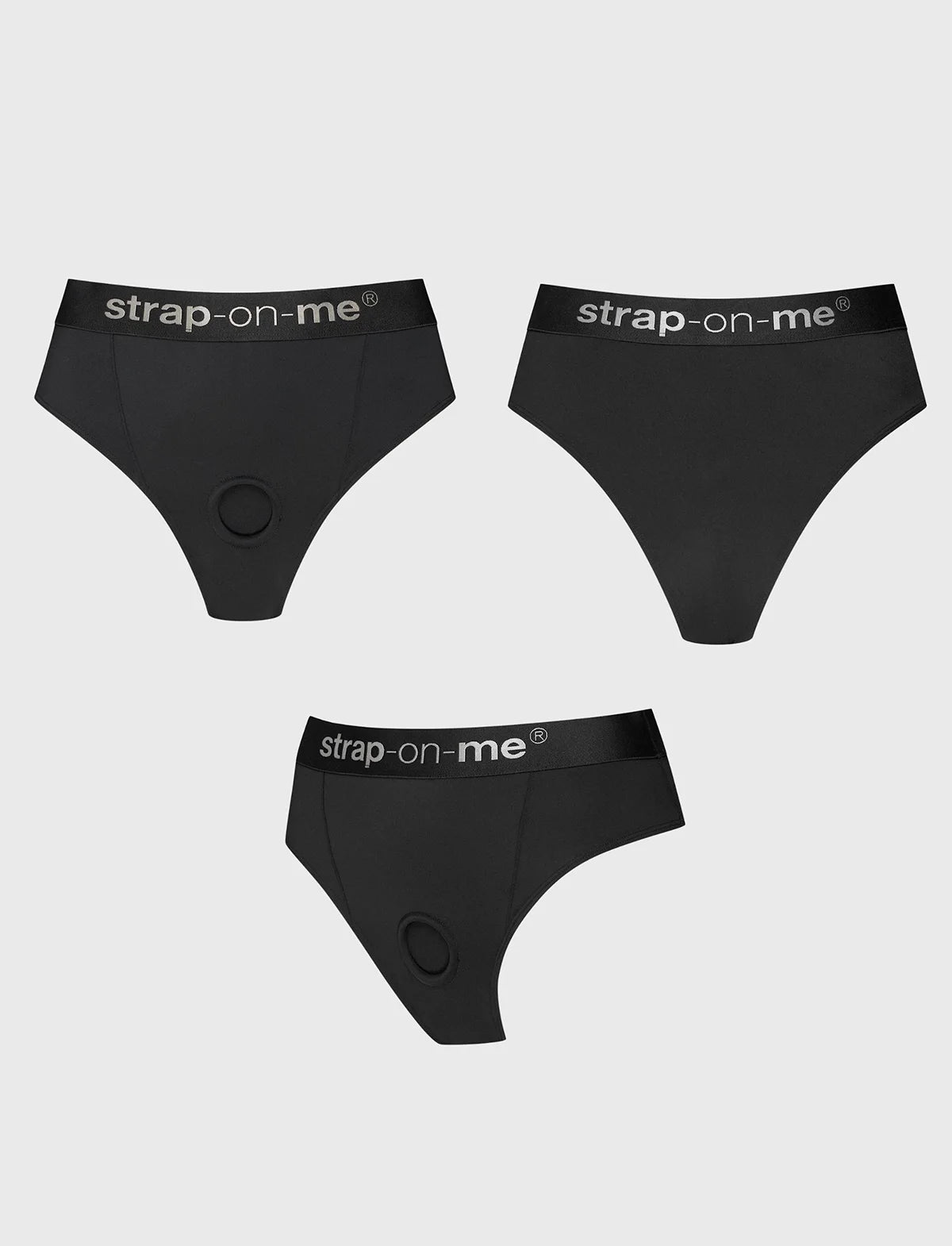 Black Idole lingerie harness Strap-on-Me available from XS to XL with adjustable fit and a bold, elegant design