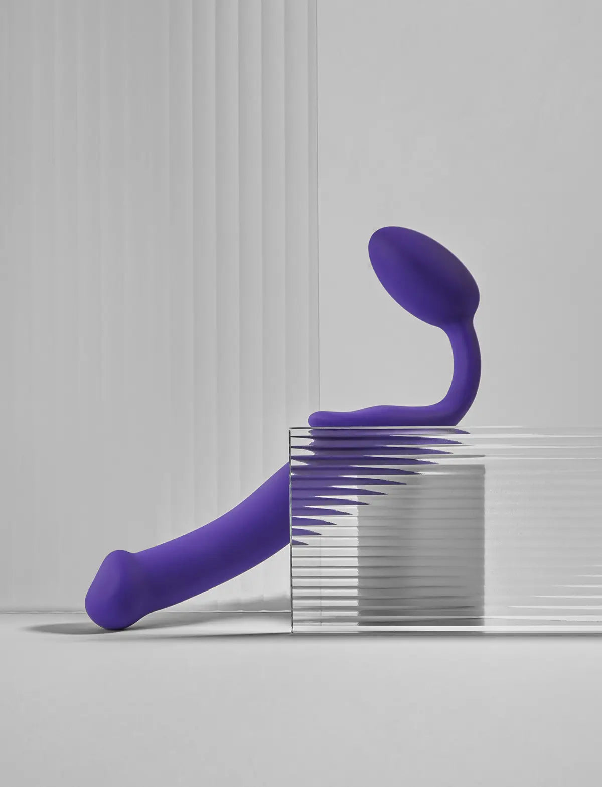 Classic non-vibrating strap-on, new version, violet design, Strap-On-Me collection