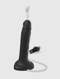 Realistic ejaculating dildo, black design, Strap-On-Me collection