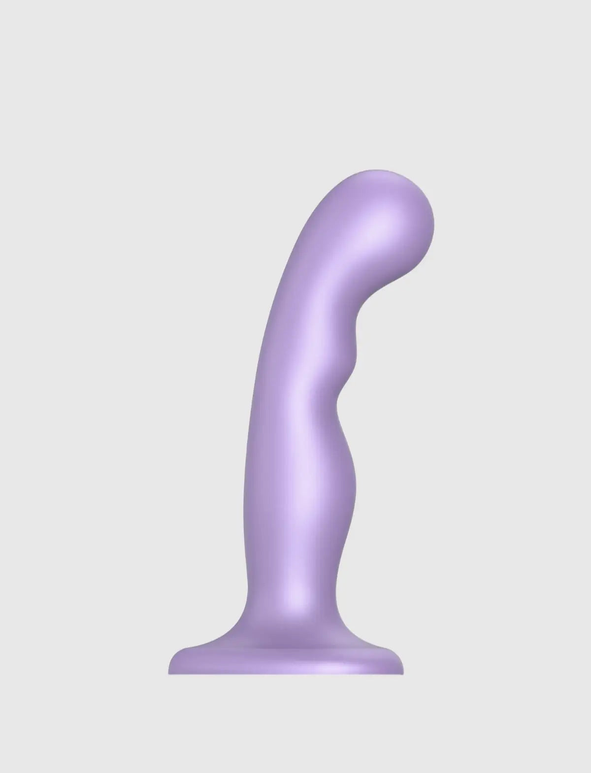 Anal P and G-spot hybrid plug dildo, metallic lilac design, Strap-On-Me collection