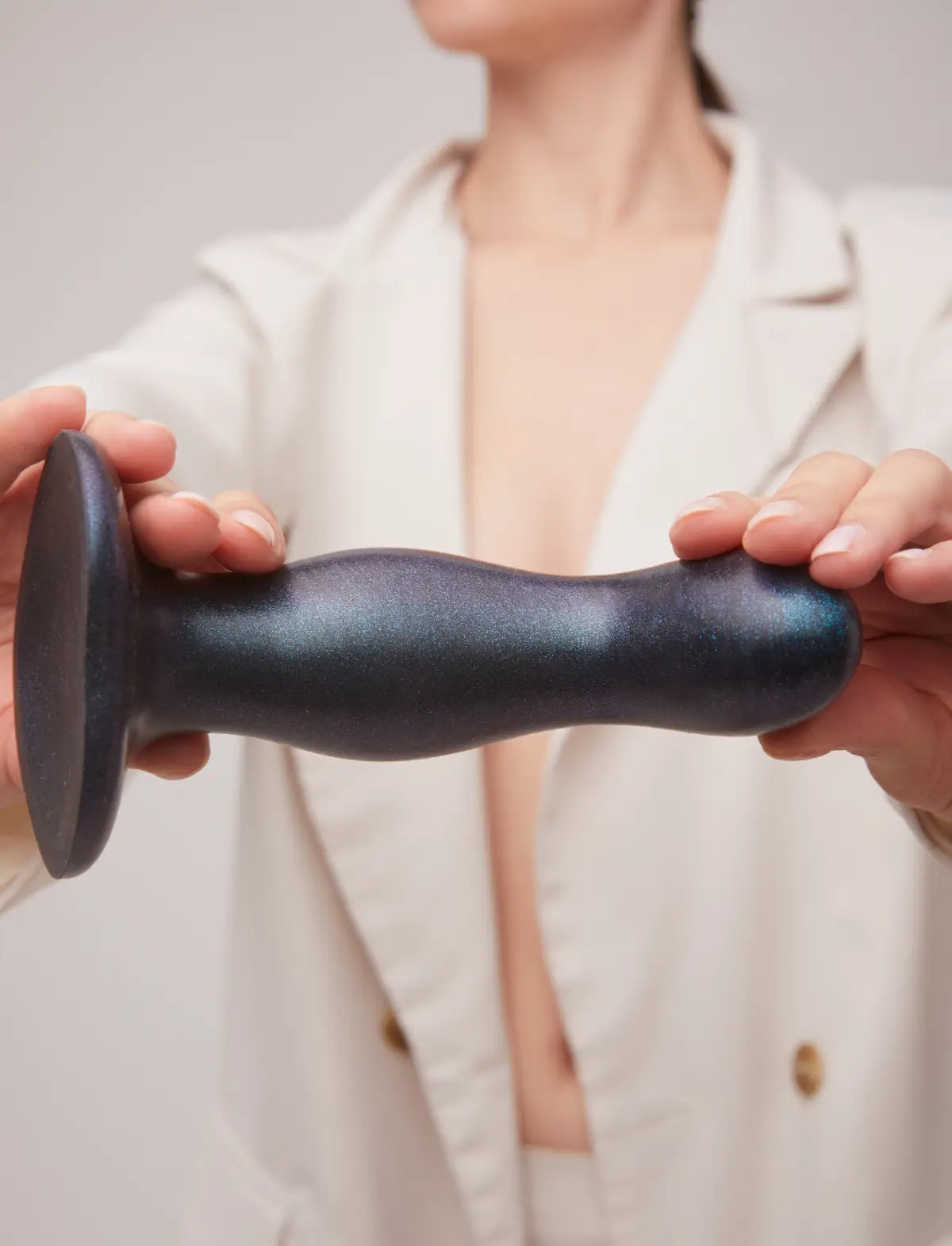 Snaky anal plug hybrid dildo, ergonomic curved design, Strap-On-Me collection