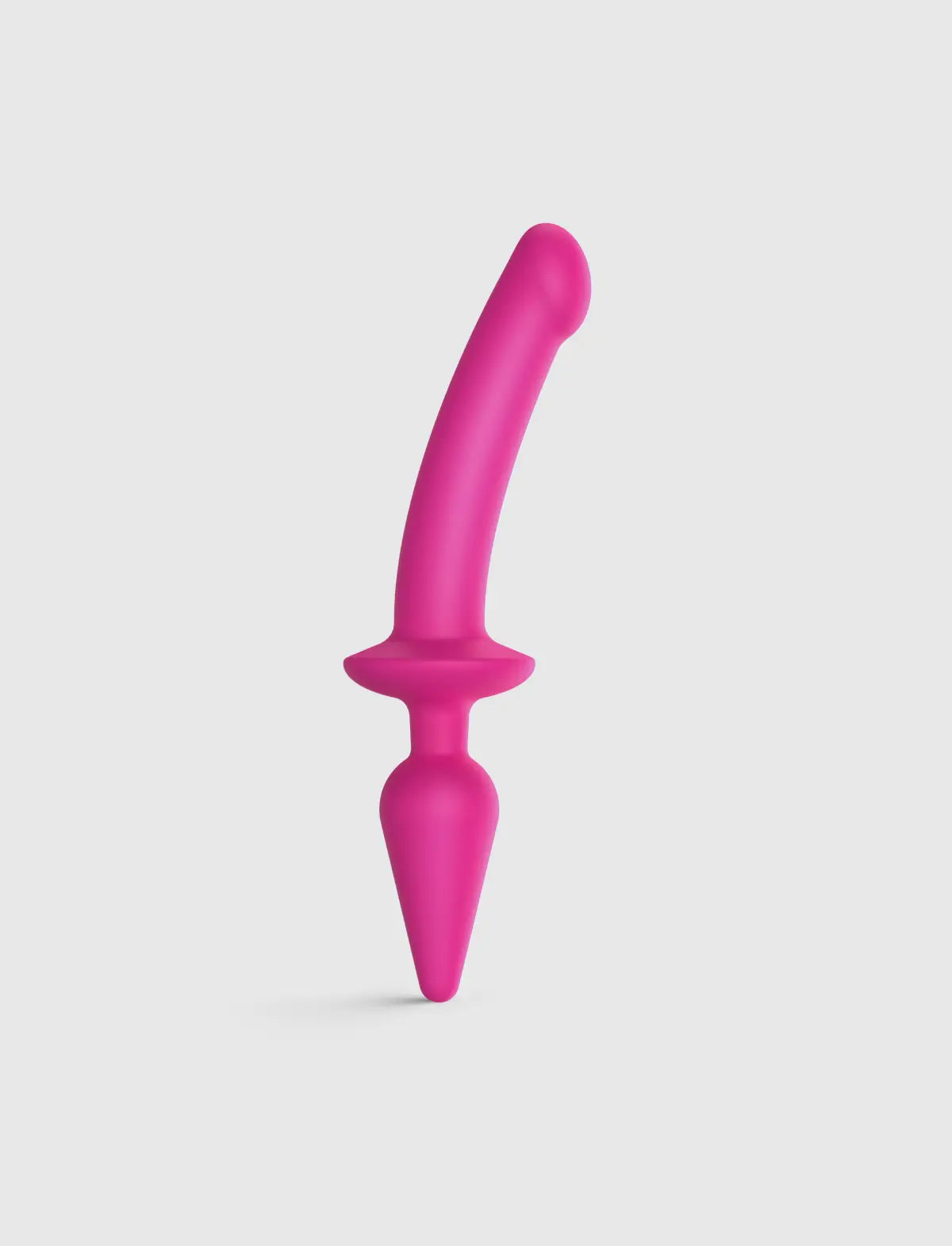 Hybrid dildo Strap-on-Me fuchsia switch plug-in model with realistic texture and modular design for versatile intimate use