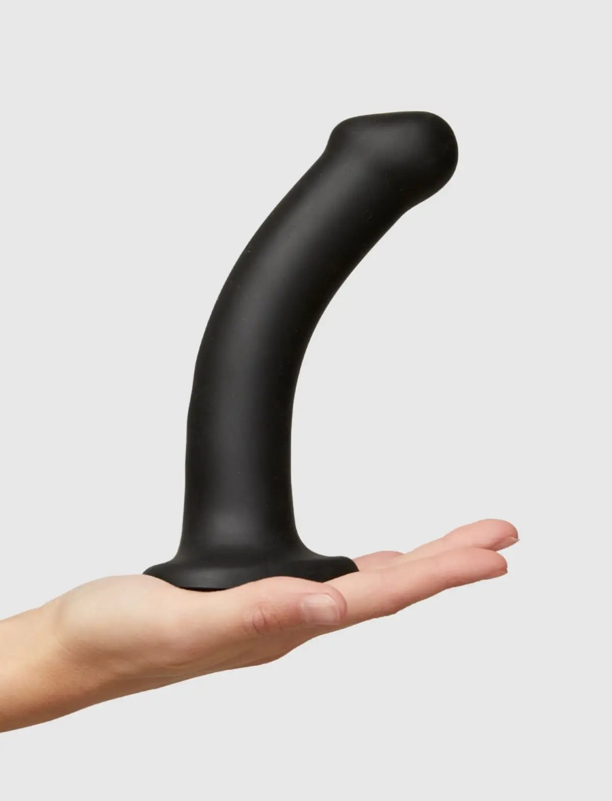 Bendable double-density semi-realistic dildo, black design, Strap-On-Me collection