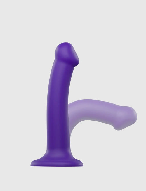 Bendable double-density semi-realistic dildo, violet design, Strap-On-Me collection