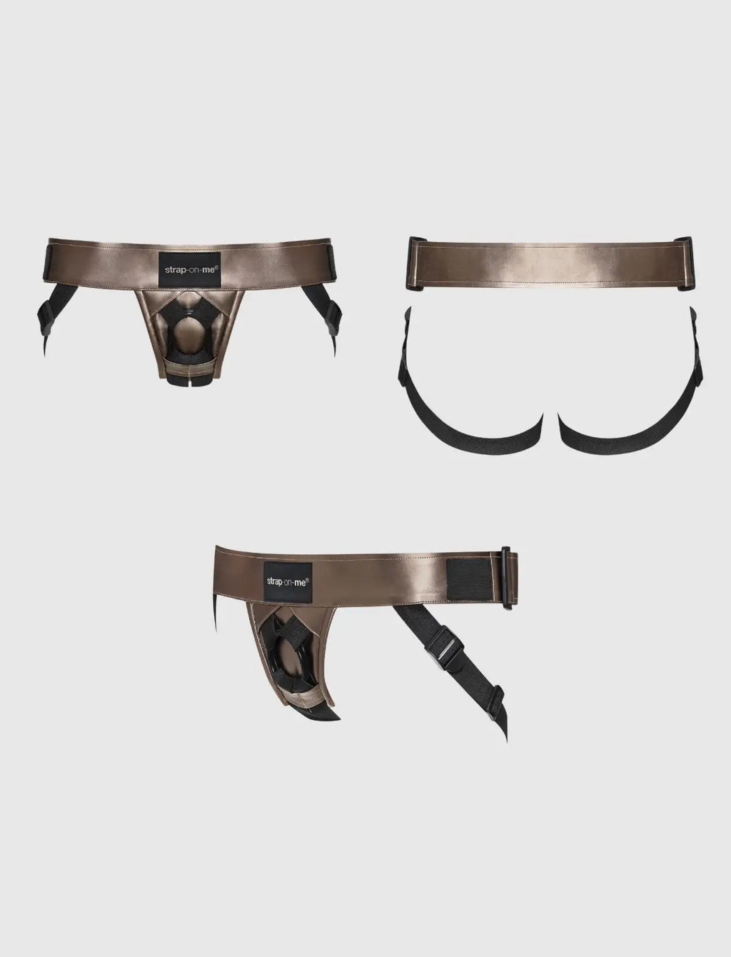 Faux leather harness Strap-on-Me Curious bronze design with adjustable fit for comfortable and stylish wear