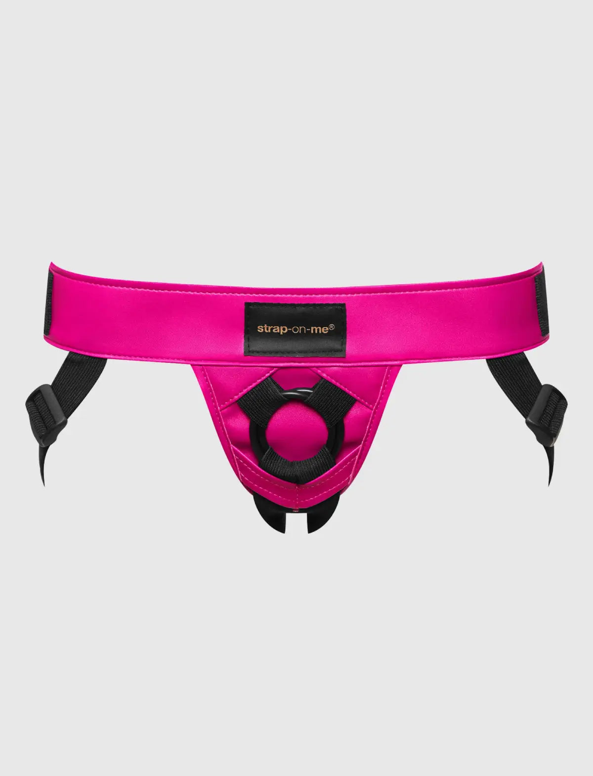 Faux leather harness Strap-on-Me Curious fuchsia design with adjustable fit for comfortable and stylish wear