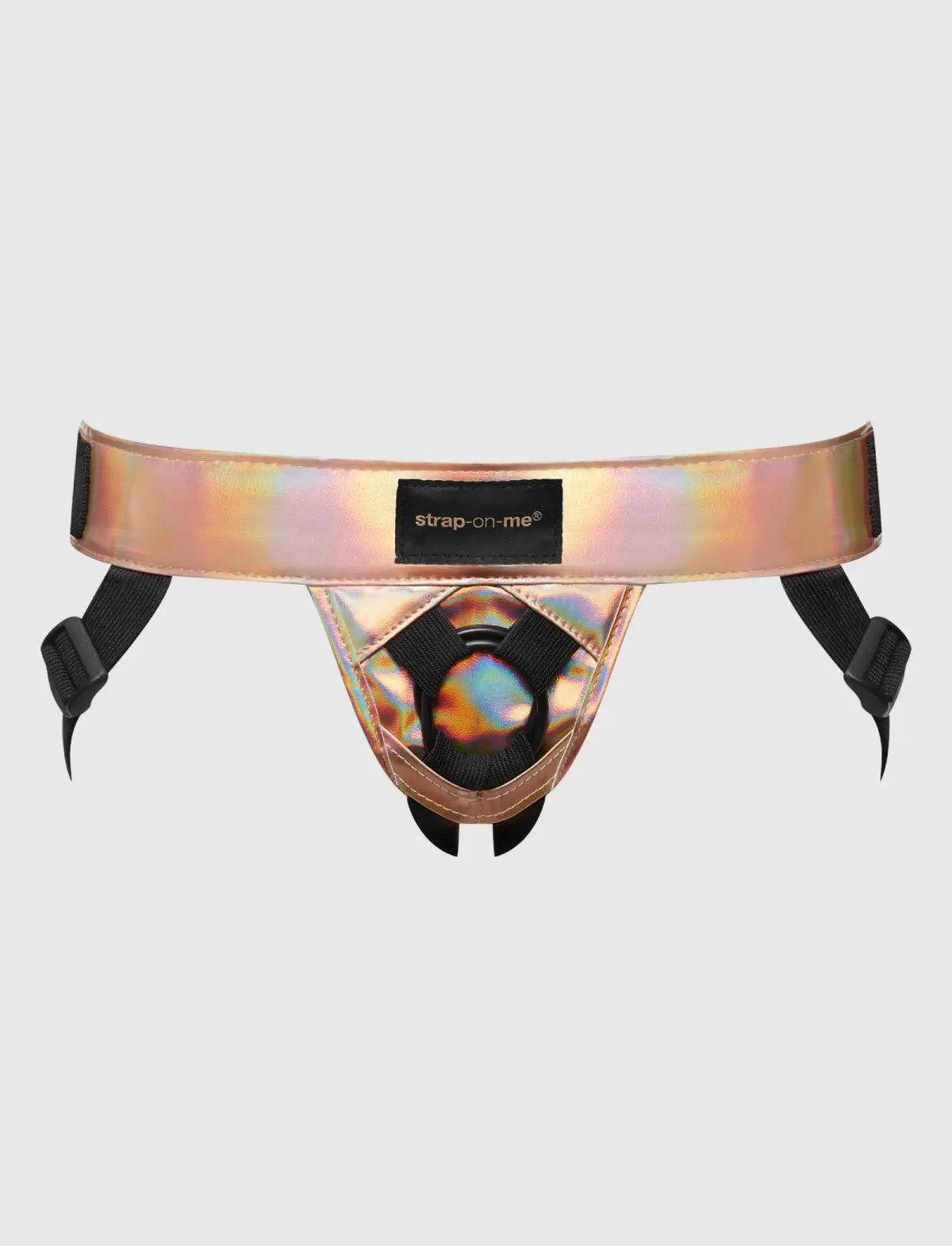 Faux leather harness Strap-on-Me Curious Holographique Rose Gold design with adjustable fit for comfortable and stylish wear