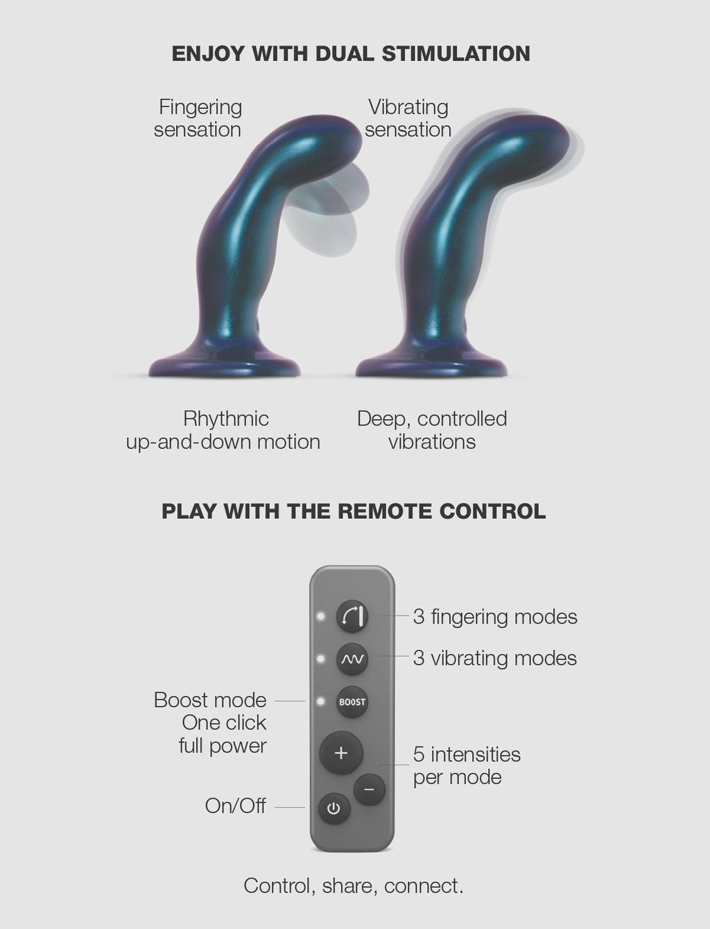 Fingering & Vibrating Dildo - Strap-on-me®