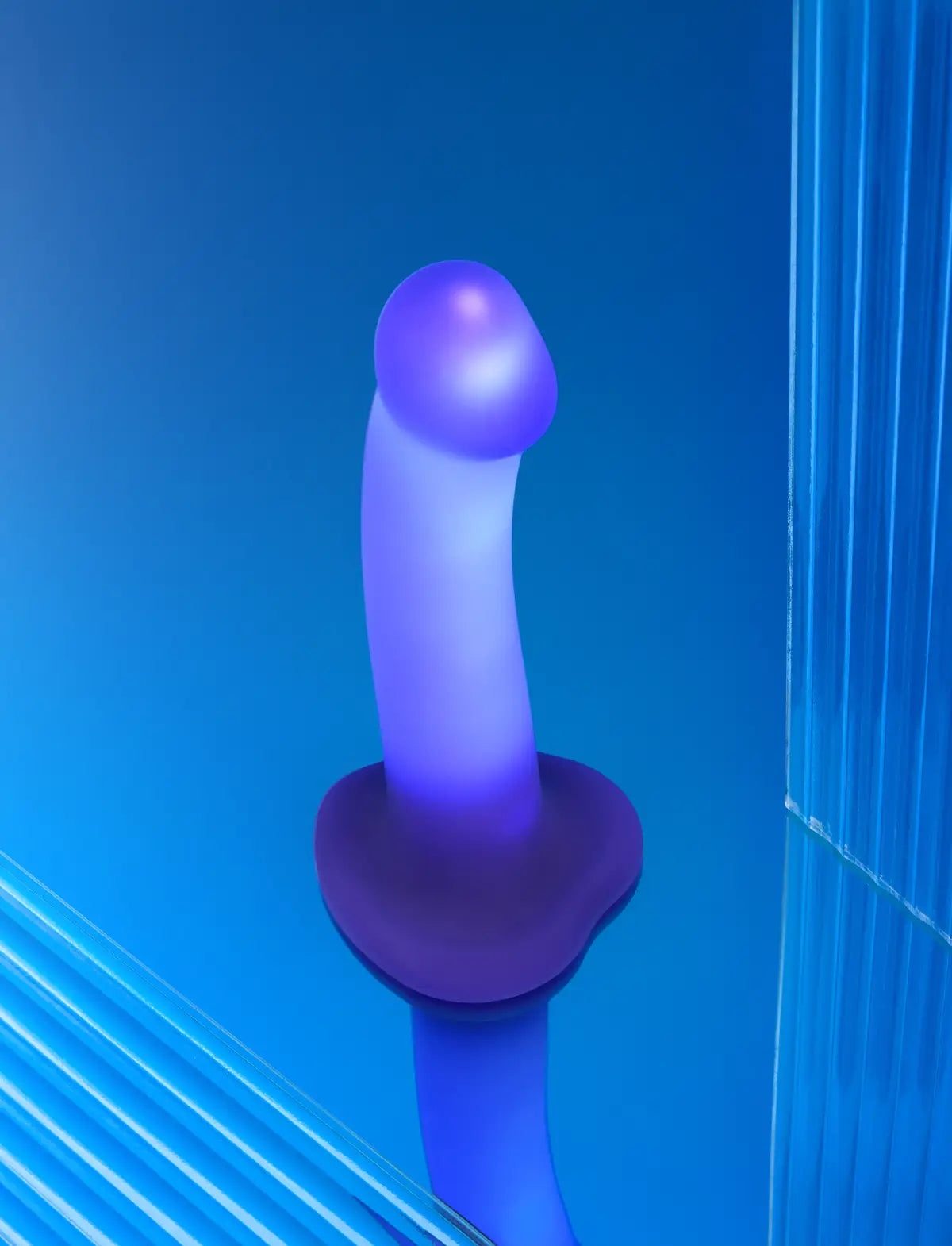 Glow LED semi-realistic dildo, luminous design, Strap-On-Me collection