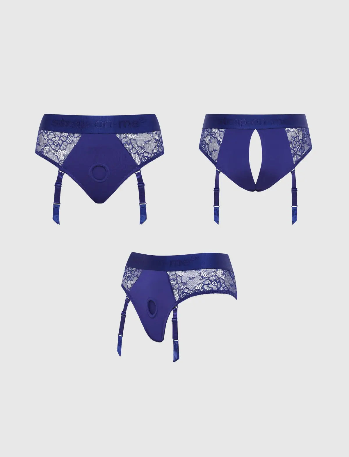 Blue Diva lingerie harness Strap-on-Me with adjustable fit and elegant design for comfortable and stylish wear