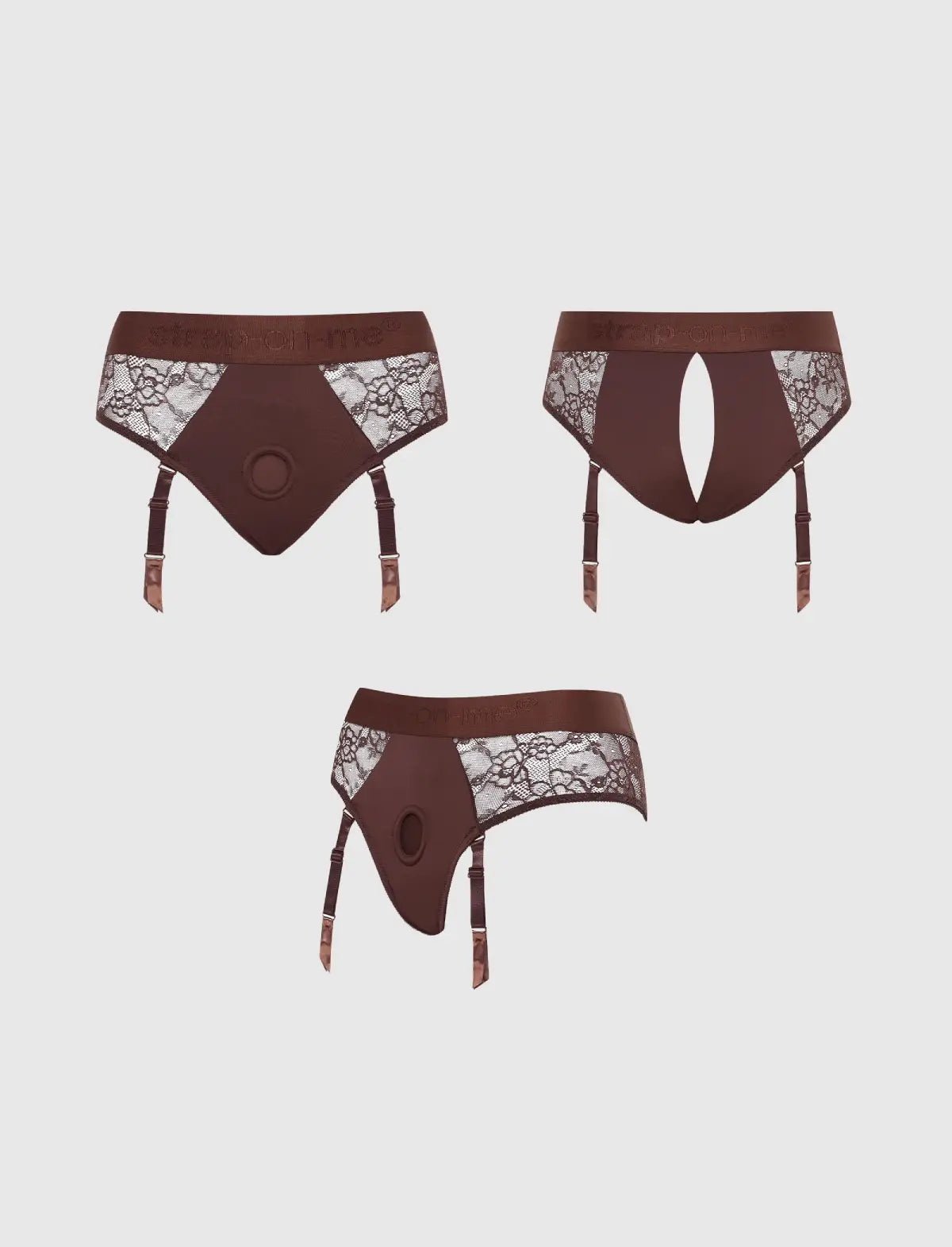 Chocolate Diva lingerie harness Strap-on-Me with adjustable fit and elegant design for comfortable and stylish wear