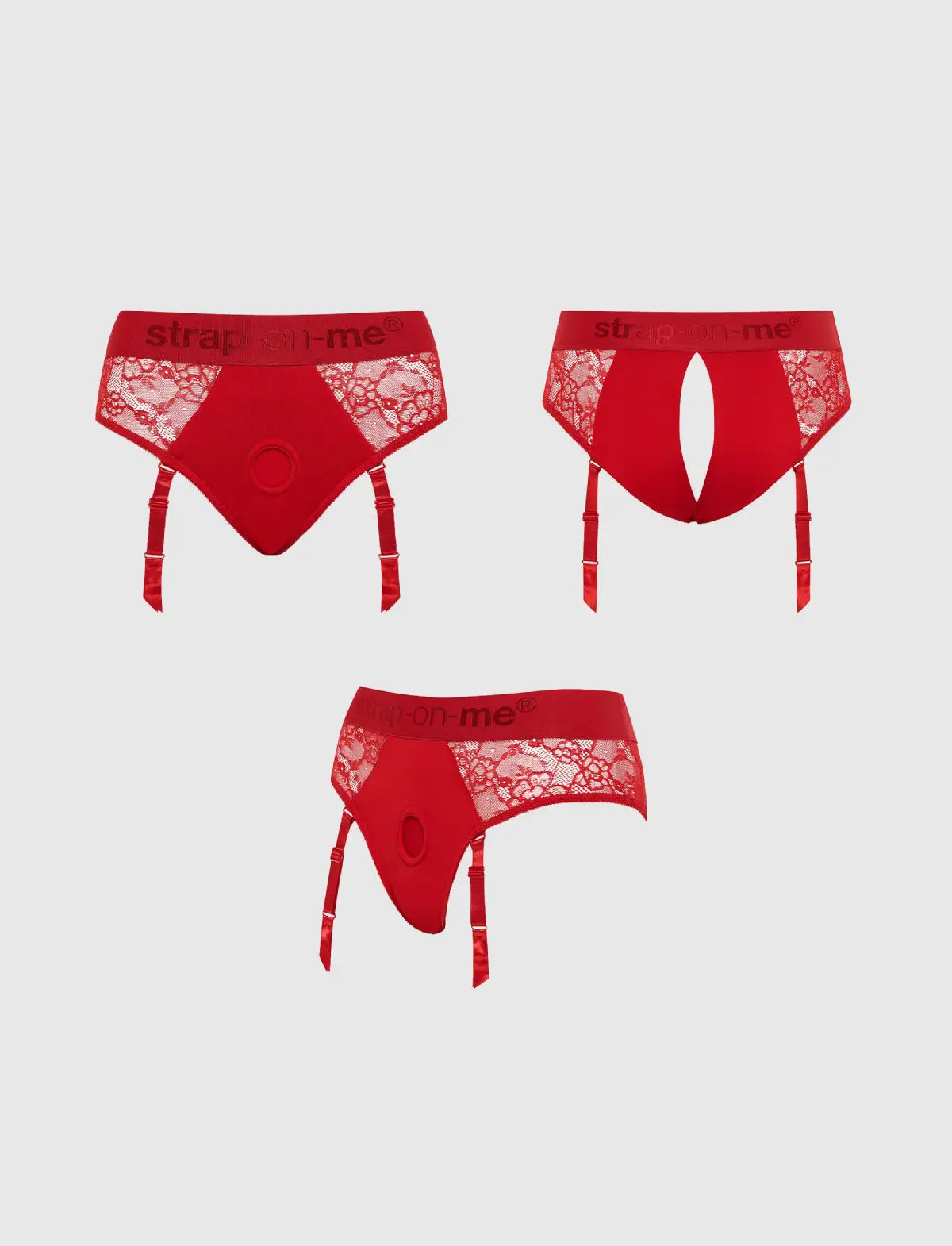 Red Diva lingerie harness Strap-on-Me with adjustable fit and elegant design for comfortable and stylish wear