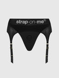 Black Rebel lingerie harness Strap-on-Me with adjustable fit and edgy, stylish design for comfortable wear