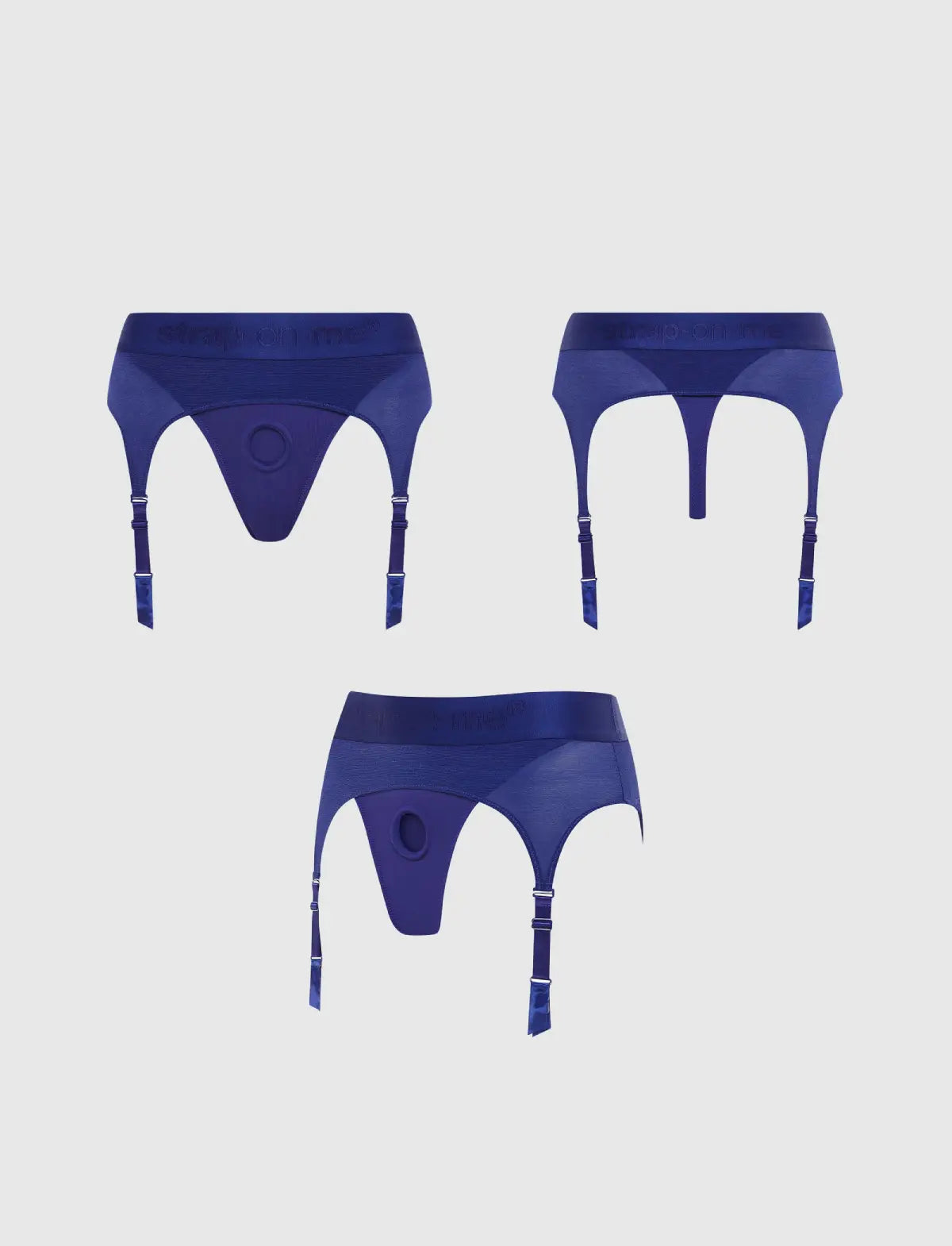 Blue Rebel lingerie harness Strap-on-Me with adjustable fit and edgy, stylish design for comfortable wear