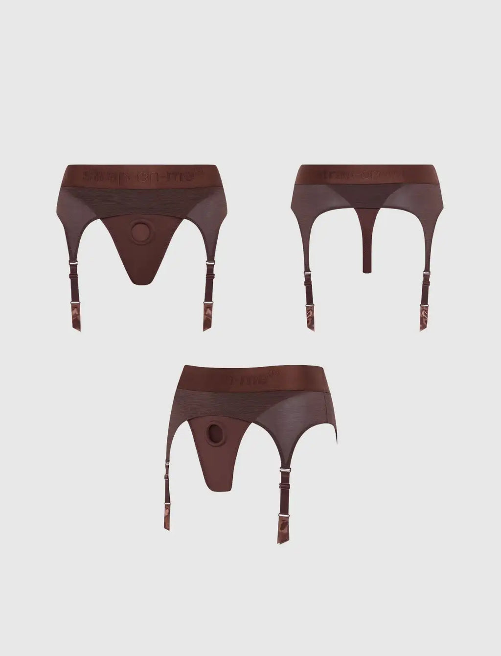 Chocolate Rebel lingerie harness Strap-on-Me with adjustable fit and edgy, stylish design for comfortable wear