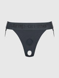 Unique grey lingerie harness Strap-on-Me with adjustable fit and minimalist design for comfortable and elegant wear