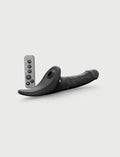 Dildo réaliste noir multi-orgasmes Strap-on-Me avec texture réaliste et finition lisse pour stimulation intense