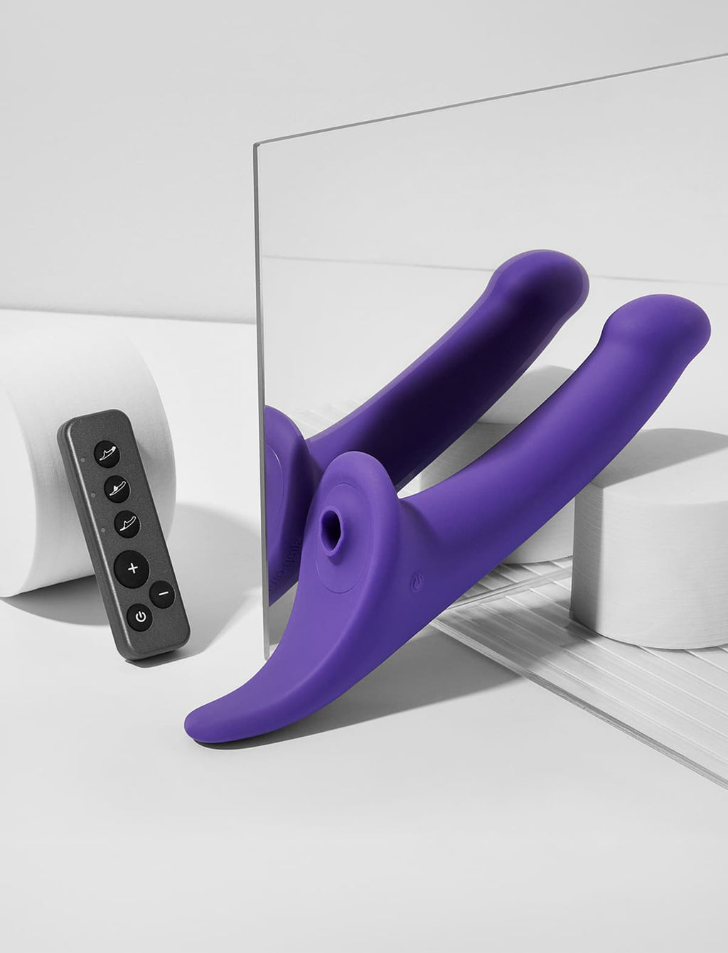Semi-realistic multi-orgasm dildo, violet design, Strap-On-Me collection