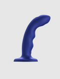 Vibrating tapping dildo wave, blue design, Strap-On-Me collection